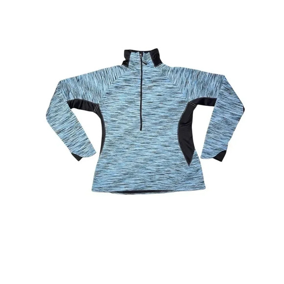 Columbia Women's Blue 1/2 Zip Windbreaker Jacket Size M Ombre Design - Picture 1 of 8